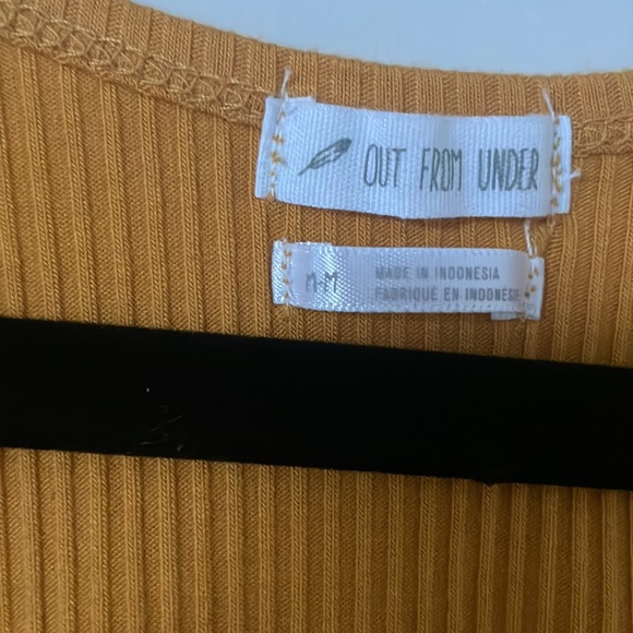 Urban Outfitters Out from Under yellow gold long sleeve bodysuit NWT size M - Picture 3 of 7